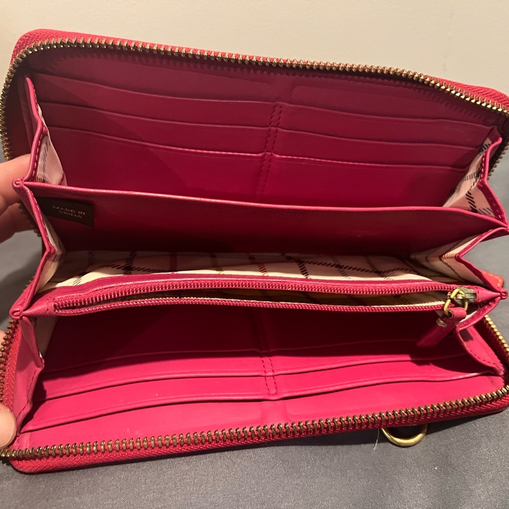 Coach Pink and Brown Signature Wallet - Picture 2 of 4
